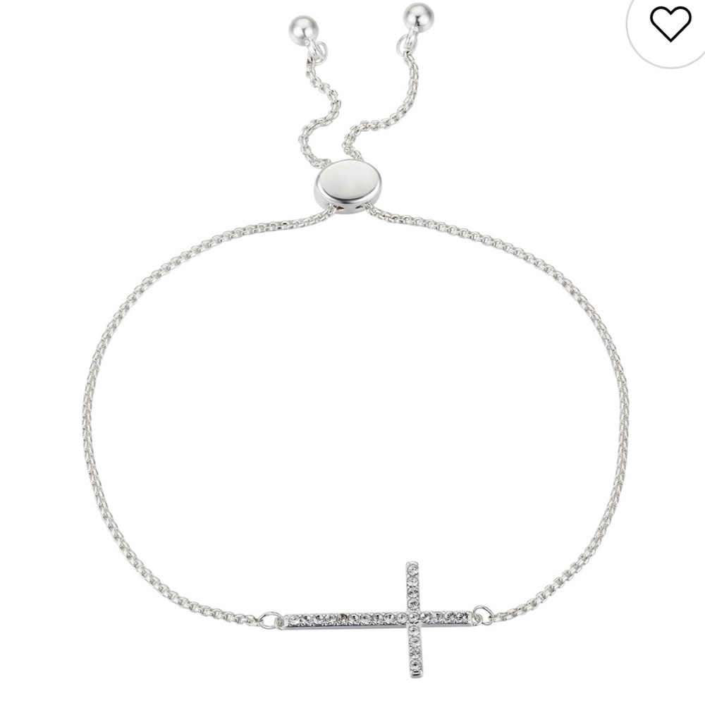 Chic Silver Cross Bracelet